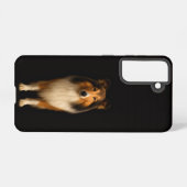 Black 4 Luxe Galaxy S21 Case, Loyal Collie Samsung Galaxy Hoesje (Achterkant horizontaal)
