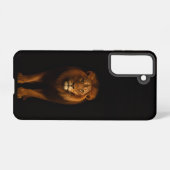 Black 4 Luxe Galaxy S21 Case, Majestic Lion Samsung Galaxy Hoesje (Achterkant horizontaal)