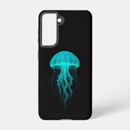 Black 4 Luxe Galaxy S21 Case, Neon Green Jellyfish Samsung Galaxy Hoesje