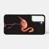 Black 4 Luxe Galaxy S21 Case, Pink Flamingo Samsung Galaxy Hoesje (Achterkant horizontaal)