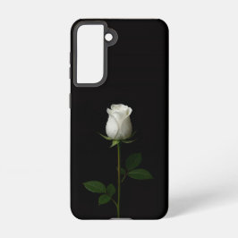 Black 4 Luxe  Galaxy S21 Case, Pure White Rose Samsung Galaxy Hoesje