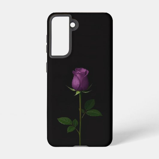 Black 4 Luxe  Galaxy S21 Case, Royal Violet Rose Samsung Galaxy Hoesje (Achterkant)