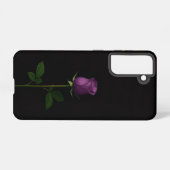 Black 4 Luxe  Galaxy S21 Case, Royal Violet Rose Samsung Galaxy Hoesje (Achterkant horizontaal)