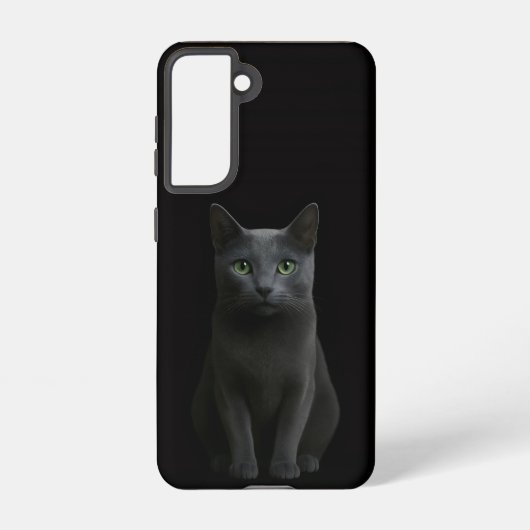 Black 4 Luxe  Galaxy S21 Case, Russian Blue Cat Samsung Galaxy Hoesje (Achterkant)