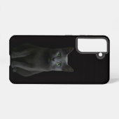 Black 4 Luxe  Galaxy S21 Case, Russian Blue Cat Samsung Galaxy Hoesje (Achterkant horizontaal)