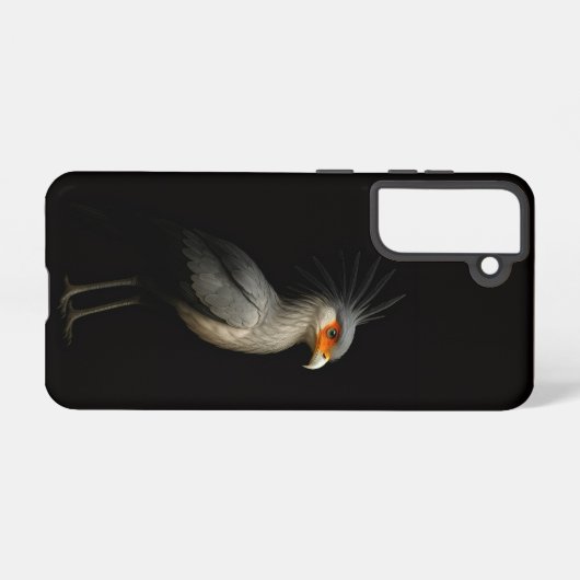 Black 4 Luxe  Galaxy S21 Case, Secretarybird Samsung Galaxy Hoesje (Achterkant horizontaal)