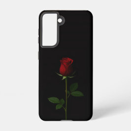 Black 4 Luxe  Galaxy S21 Case, Velvet Red Rose Samsung Galaxy Hoesje