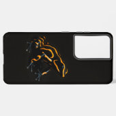 Black 4 Luxe Galaxy S21 Plus, Black Orange Frog Samsung Galaxy Hoesje (Achterkant horizontaal)