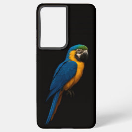 Black 4 Luxe Galaxy S21 Plus, Blue Yellow Macaw Samsung Galaxy Hoesje