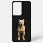 Black 4 Luxe Galaxy S21 Plus, Bold Dogo Argentino Samsung Galaxy Hoesje (Achterkant)