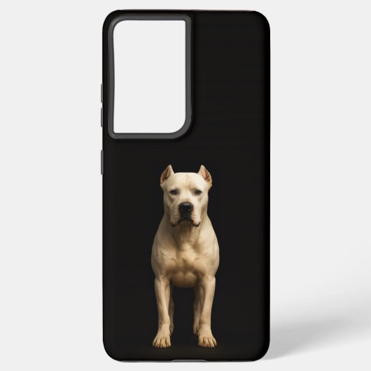 Black 4 Luxe Galaxy S21 Plus, Bold Dogo Argentino Samsung Galaxy Hoesje (Achterkant)