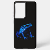 Black 4 Luxe Galaxy S21 Plus, Electric Blue Frog Samsung Galaxy Hoesje (Achterkant)