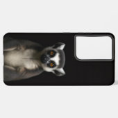 Black 4 Luxe Galaxy S21 Plus, Gentle Lemur Samsung Galaxy Hoesje (Achterkant horizontaal)