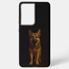 Black 4 Luxe Galaxy S21 Plus, German Shepherd Samsung Galaxy Hoesje