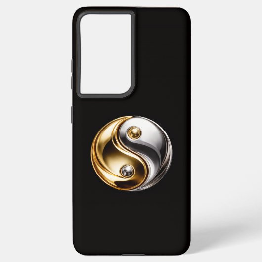 Black 4 Luxe Galaxy S21 Plus, Harmony Yin Yang Samsung Galaxy Hoesje (Achterkant)