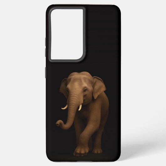 Black 4 Luxe Galaxy S21 Plus, Indian Elephant Samsung Galaxy Hoesje (Achterkant)
