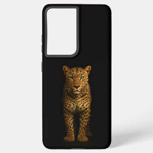 Black 4 Luxe Galaxy S21 Plus, Majestic Leopard Samsung Galaxy Hoesje (Achterkant)