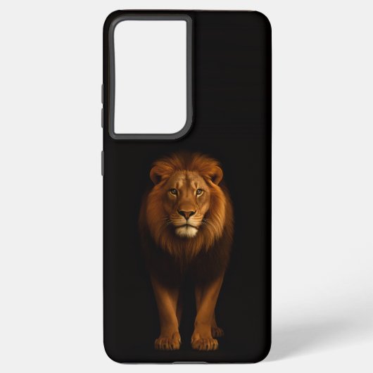Black 4 Luxe Galaxy S21 Plus, Majestic Lion Samsung Galaxy Hoesje (Achterkant)