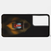Black 4 Luxe Galaxy S21 Plus, Mandrill Monkey Samsung Galaxy Hoesje (Achterkant horizontaal)