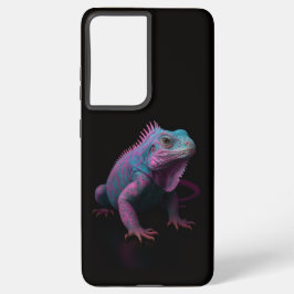 Black 4 Luxe Galaxy S21 Plus, Pink Iguana Samsung Galaxy Hoesje