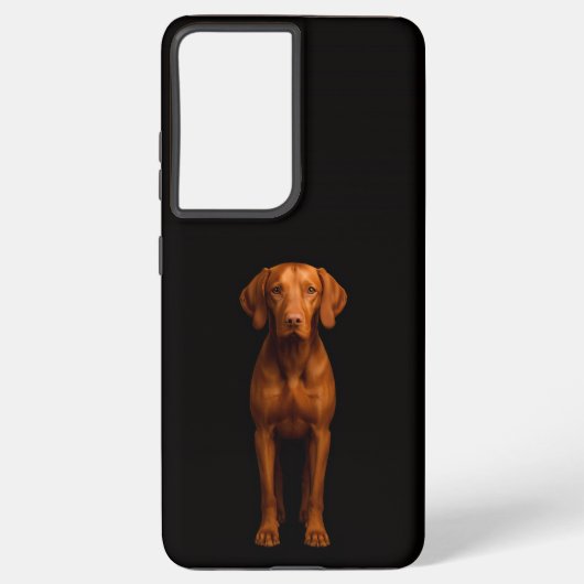 Black 4 Luxe Galaxy S21 Ultra, Agile Vizsla Dog Samsung Galaxy Hoesje (Achterkant)