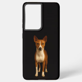 Black 4 Luxe Galaxy S21 Ultra, Classy Basenji Dog Samsung Galaxy Hoesje