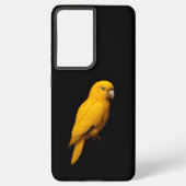 Black 4 Luxe Galaxy S21 Ultra, Golden Parakeet Samsung Galaxy Hoesje (Achterkant)