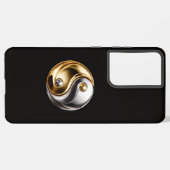 Black 4 Luxe Galaxy S21 Ultra, Harmony Yin Yang Samsung Galaxy Hoesje (Linkerkant)