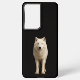 Black 4 Luxe Galaxy S21 Ultra, Ivory Arctic Wolf Samsung Galaxy Hoesje