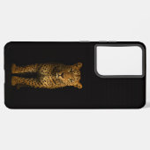 Black 4 Luxe Galaxy S21 Ultra, Majestic Leopard Samsung Galaxy Hoesje (Linkerkant)