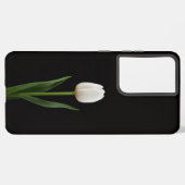 Black 4 Luxe Galaxy S21 Ultra, Pearl White Tulip Samsung Galaxy Hoesje (Linkerkant)