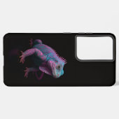 Black 4 Luxe Galaxy S21 Ultra, Pink Iguana Samsung Galaxy Hoesje (Linkerkant)