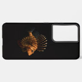Black 4 Luxe Galaxy S21 Ultra, Red Lionfish Samsung Galaxy Hoesje (Linkerkant)