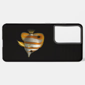 Black 4 Luxe Galaxy S21 Ultra, Reef Butterflyfish Samsung Galaxy Hoesje (Linkerkant)