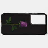 Black 4 Luxe Galaxy S21 Ultra, Royal Violet Rose Samsung Galaxy Hoesje (Linkerkant)
