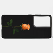 Black 4 Luxe Galaxy S21 Ultra, Sunset Orange Rose Samsung Galaxy Hoesje (Linkerkant)
