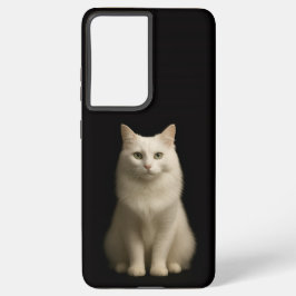 Black 4 Luxe Galaxy S21 Ultra, Turkish Angora Cat Samsung Galaxy Hoesje