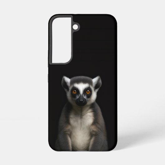 Black 4 Luxe Galaxy S22 Case, Gentle Lemur Samsung Galaxy Hoesje (Achterkant)