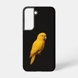 Black 4 Luxe Galaxy S22 Case, Golden Parakeet Samsung Galaxy Hoesje