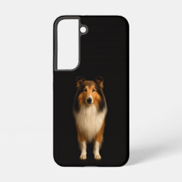 Black 4 Luxe Galaxy S22 Case, Loyal Collie Dog Samsung Galaxy Hoesje