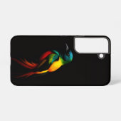 Black 4 Luxe Galaxy S22 Case, Rainbow Tail Bird Samsung Galaxy Hoesje (Achterkant horizontaal)