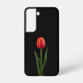 Black 4 Luxe Galaxy S22 Case, Ruby Red Tulip Samsung Galaxy Hoesje (Achterkant)