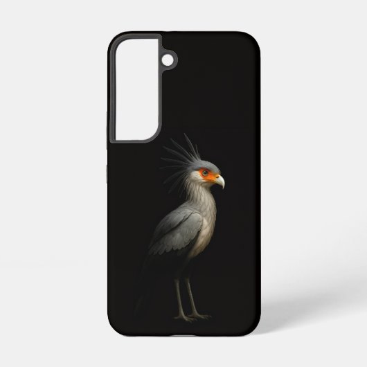 Black 4 Luxe Galaxy S22 Case, Secretarybird Samsung Galaxy Hoesje (Achterkant)