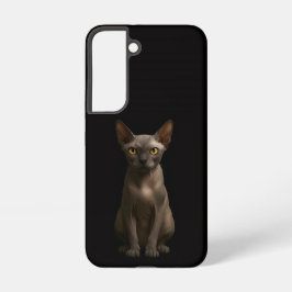 Black 4 Luxe Galaxy S22 Case, Sphynx Cat Samsung Galaxy Hoesje