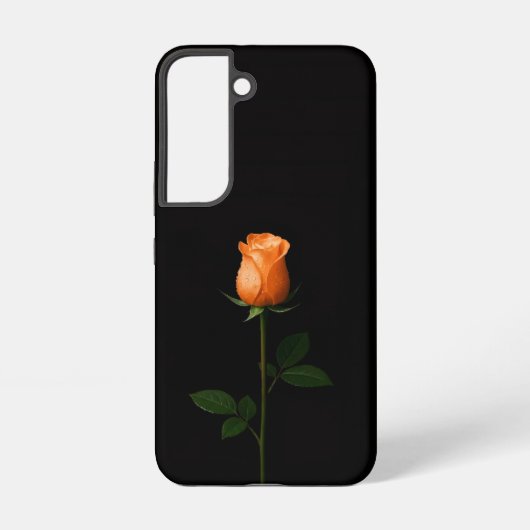 Black 4 Luxe Galaxy S22 Case, Sunset Orange Rose Samsung Galaxy Hoesje (Achterkant)