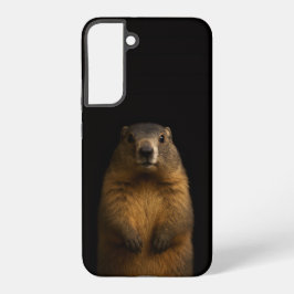 Black 4 Luxe Galaxy S22 Plus, Fluffy Marmot Samsung Galaxy Hoesje