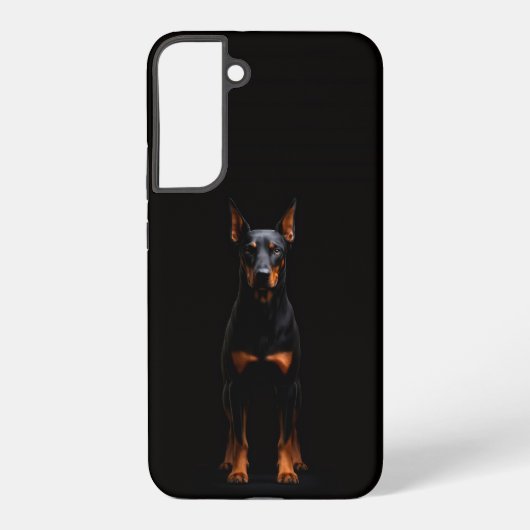 Black 4 Luxe Galaxy S22 Plus, Guardian Doberman Samsung Galaxy Hoesje (Achterkant)