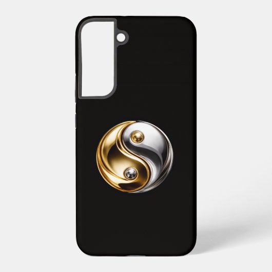 Black 4 Luxe Galaxy S22 Plus, Harmnoy Yin Yang Samsung Galaxy Hoesje (Achterkant)