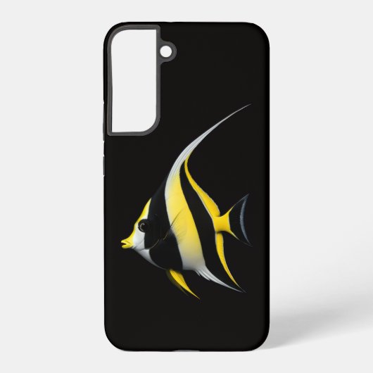 Black 4 Luxe Galaxy S22 Plus, Moorish Idol Fish Samsung Galaxy Hoesje (Achterkant)