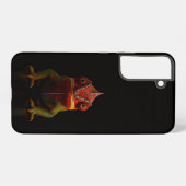 Black 4 Luxe Galaxy S22 Plus, Panther Chameleon Samsung Galaxy Hoesje (Achterkant horizontaal)